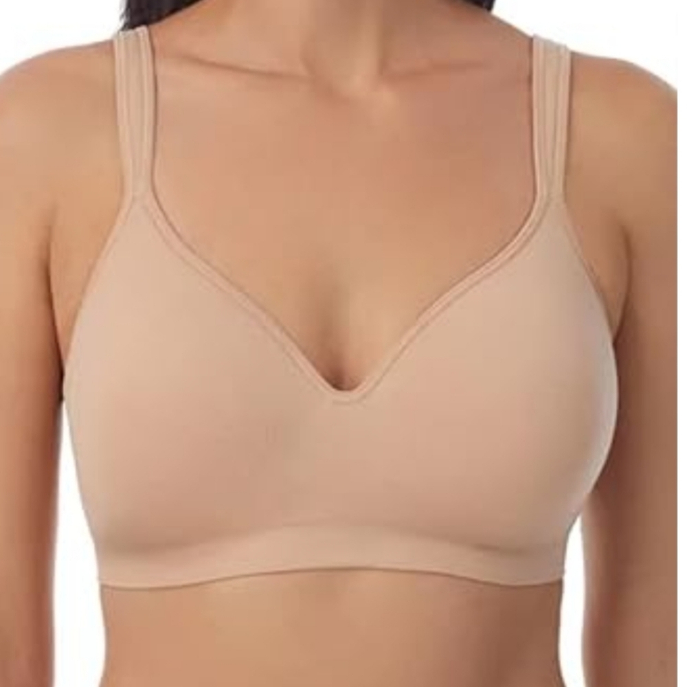 Carole Hochman Beige Seamless Wireless Comfort Molded Cups Bra, L
